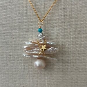 Elegant Baroque Pearl Necklace & Brooch - Christmas Tree Necklace|Christmas Gift